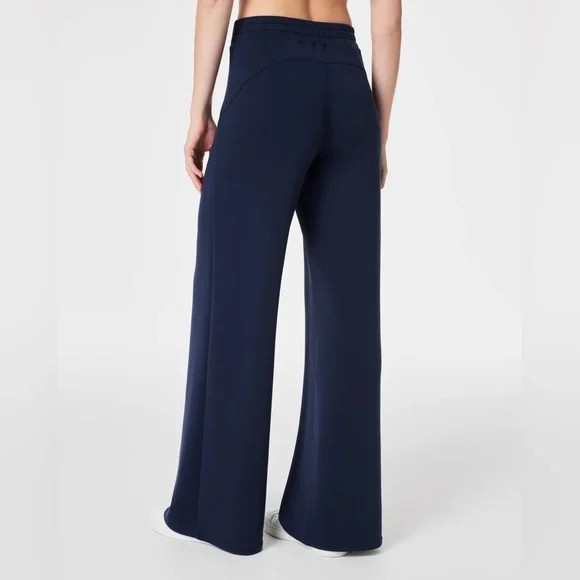 Spanx Women's AirEssentials Wide Leg Pant timeless navy blue size large